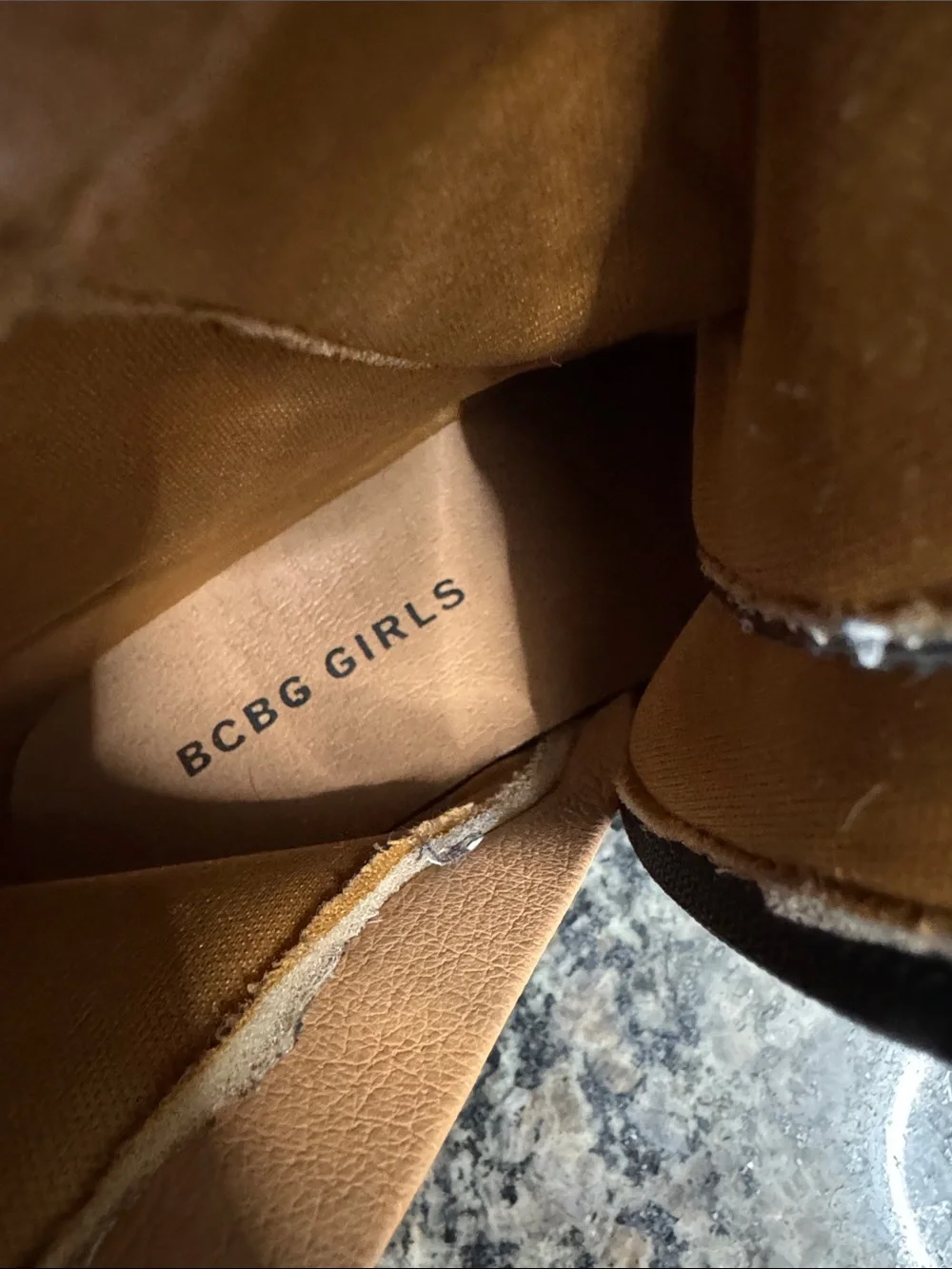 BCBGeneration girls Lace-Up Combat Boots with Rainbow Stitching